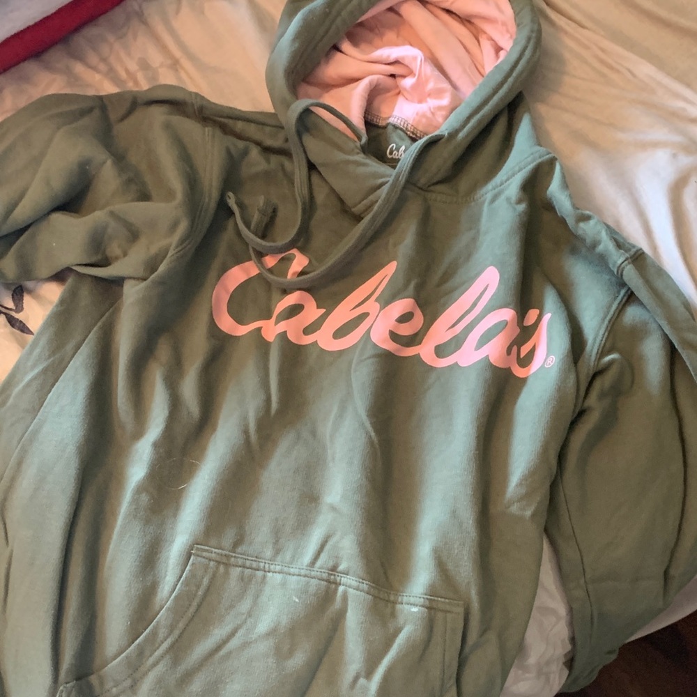 Cabela's Olive and Blush Hoodie
